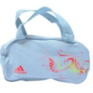 Adidas Toiletry Sky Blue Bag with Pink Accents New no tags